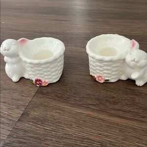 Vintage Avon Ceramic Bunnies Set of 2  from  the 1980